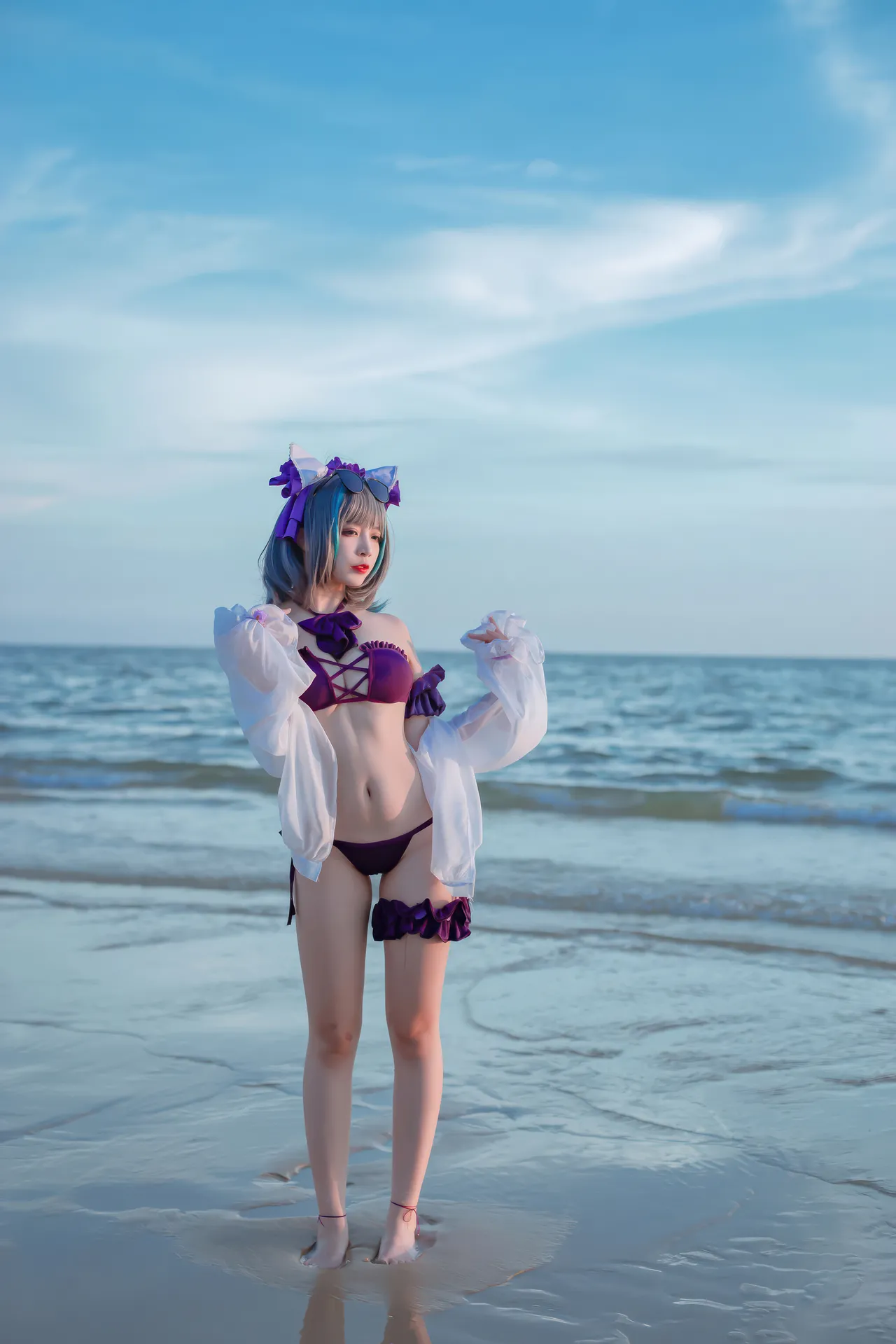 二佐Nisa - 碧蓝航线 柴郡 泳装-erohere16.webp